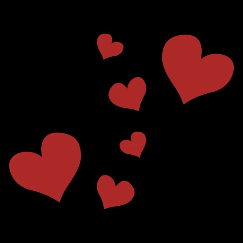 red hearts pattern red symbol love