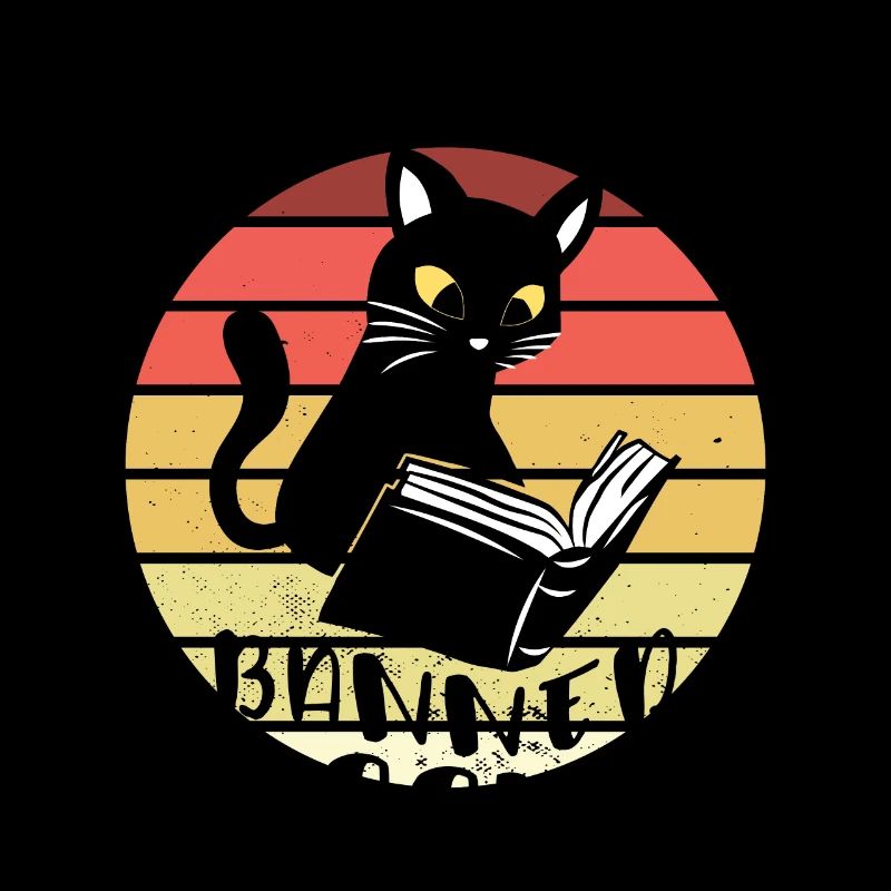 Ich lese verbotene Bücher Katze