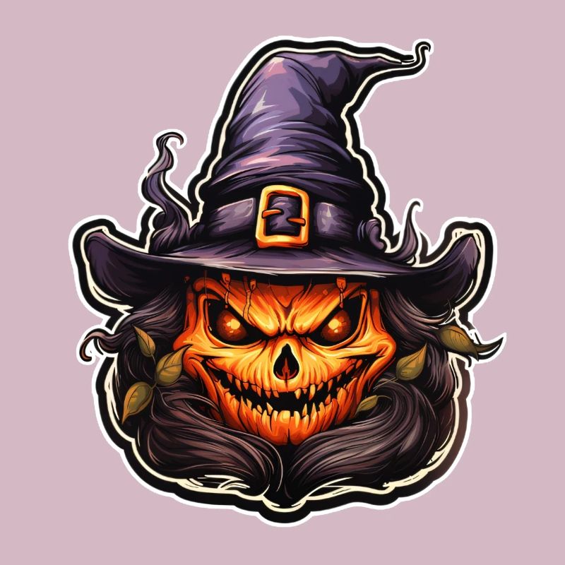 Pumpkin with witch hat Halloween