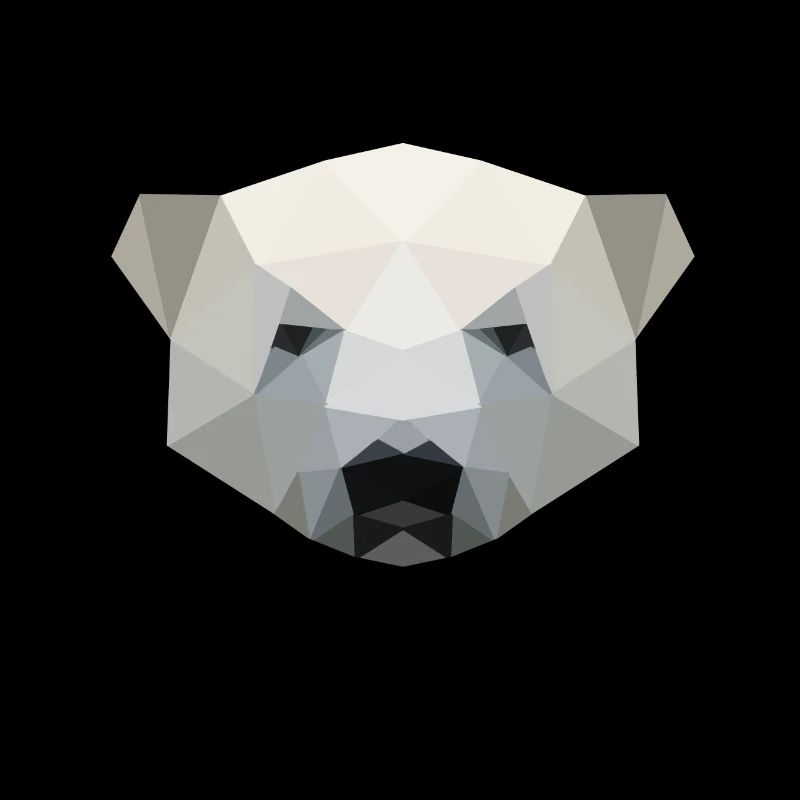 Eisbär, Eisbärenkopf polygon geometrisch