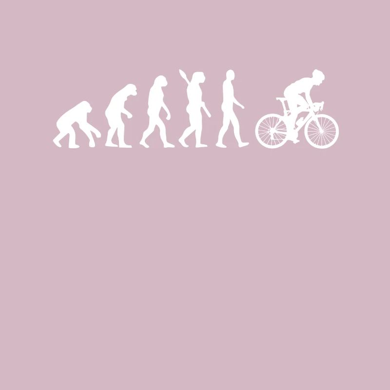 Rennradfahrer - Evolution des Menschen / Darwin