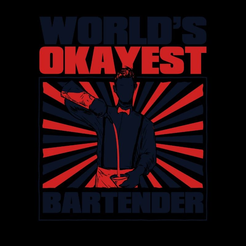 World's Okayest Bartender Mixologist Barman
