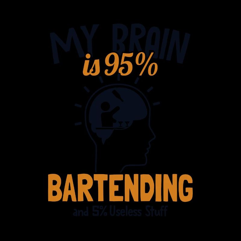 Mon cerveau est composé à 95% de barman Barman Barmann
