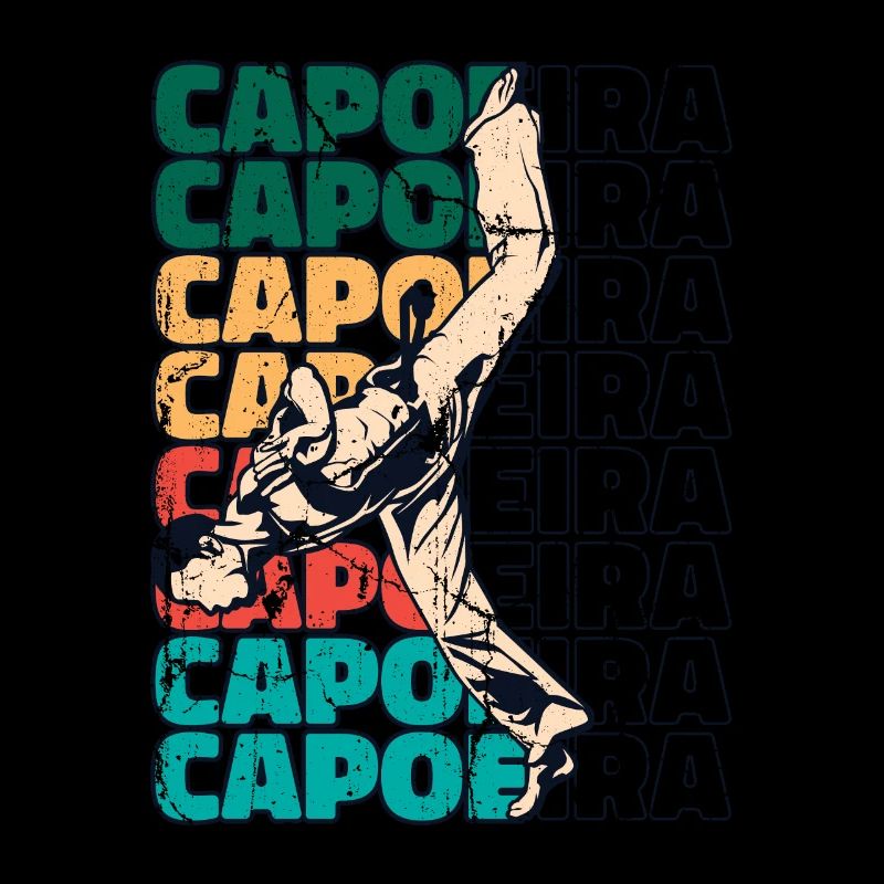 Texte Capoeira Rétro Ginga Capoeirista Danse