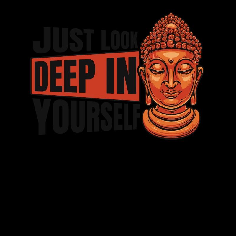 Il suffit de regarder au plus profond de vous-même Symbole de la statue bouddhiste