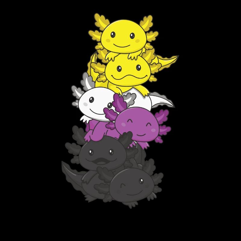 Nonbinary Flag Non Binary Pride LGBTQ Axolotl