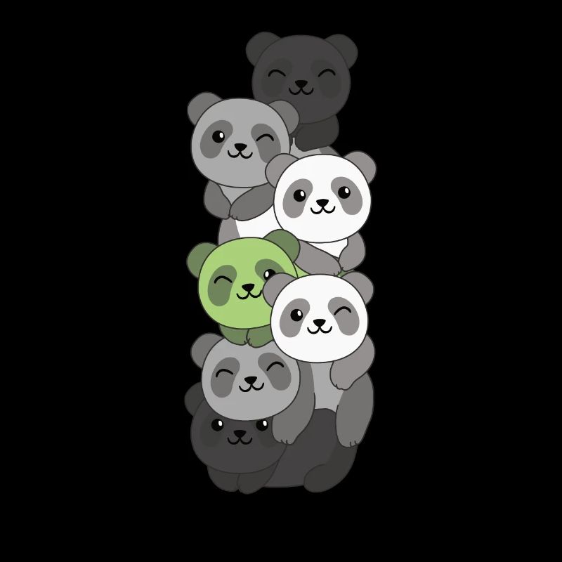 Agender Flag Pride LGBTQ Mignon Panda Bunch