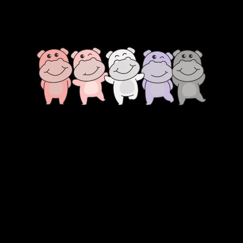 cupioromantic Flag Pride LGBTQ süße Hippo
