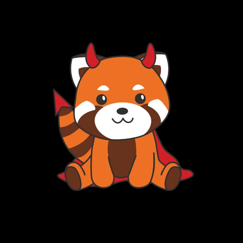 Red Panda Halloween Cute Devil Witch Costume