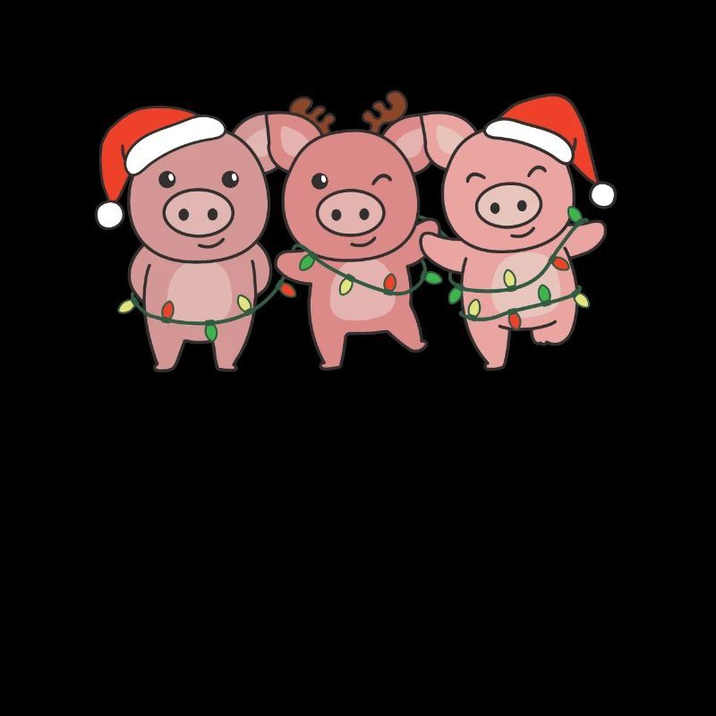 cochon noël animaux de Noël cochons mignons