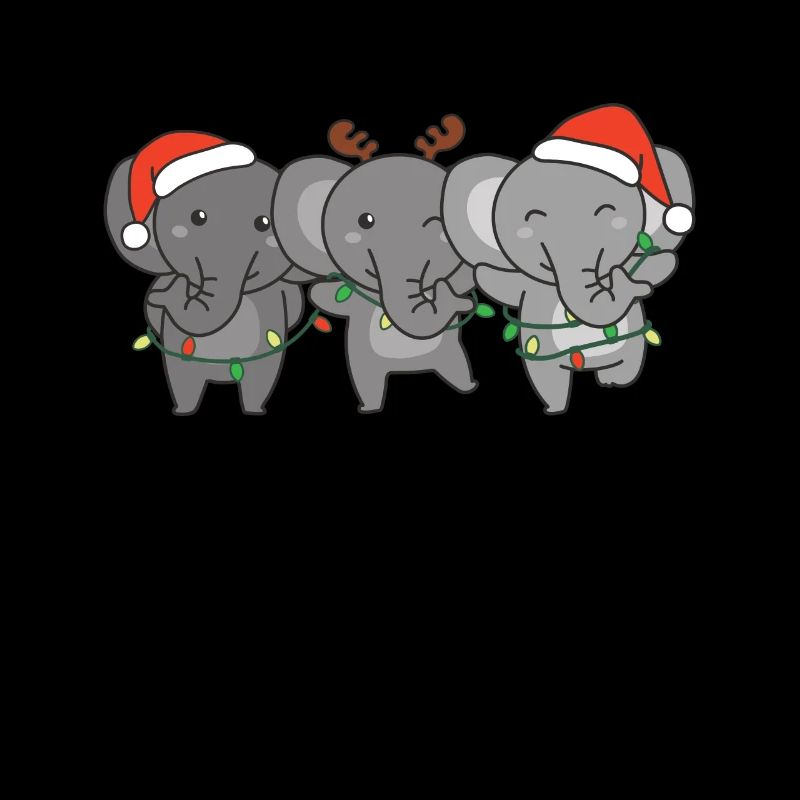 éléphant noël animaux de Noël éléphants mignons