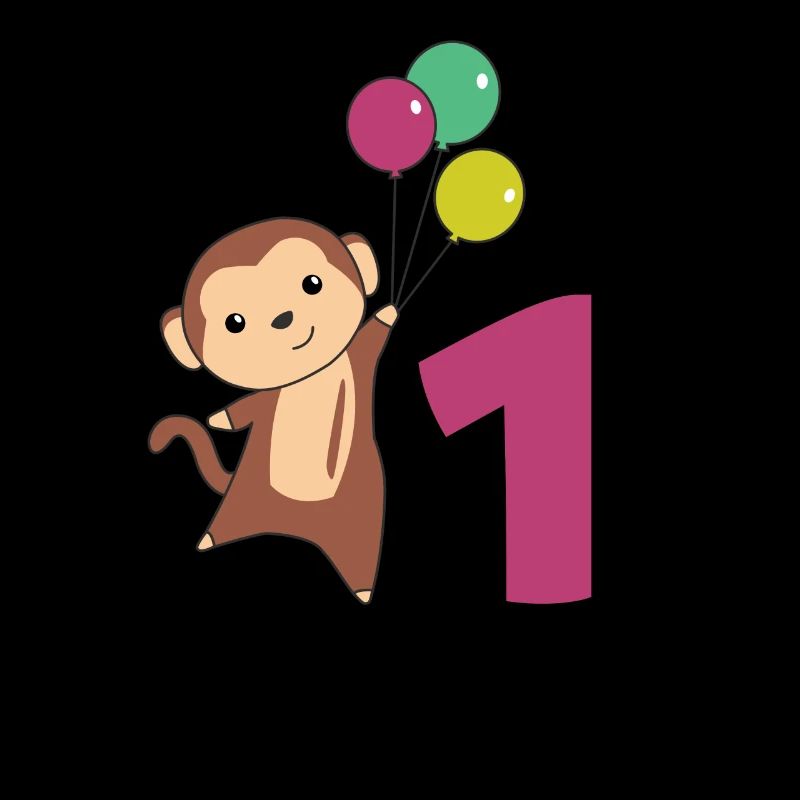 Affe erster Geburtstag Luftballons Affen Kinder