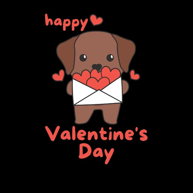 Labrador pour la Saint-Valentin de jolis animaux avec des cœurs