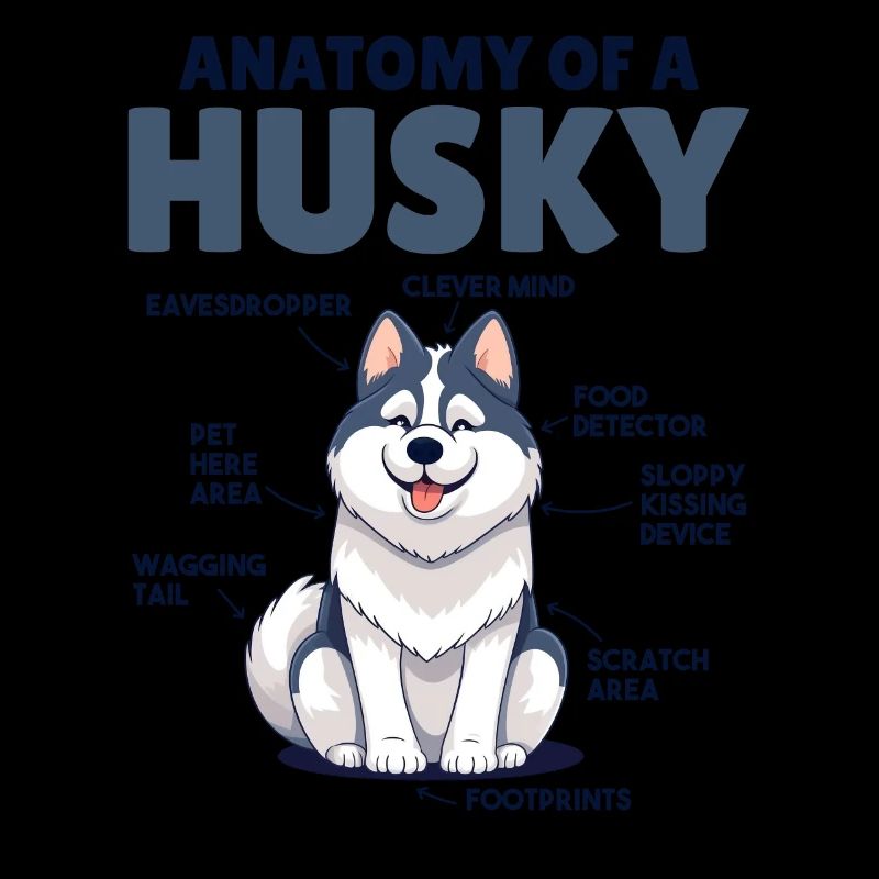 Explication du chien Anatomie d’un Husky