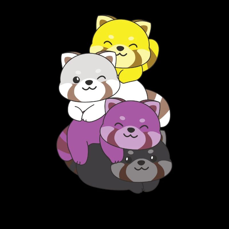 Nonbinary Flag Pride LGBTQ Cute Red Panda