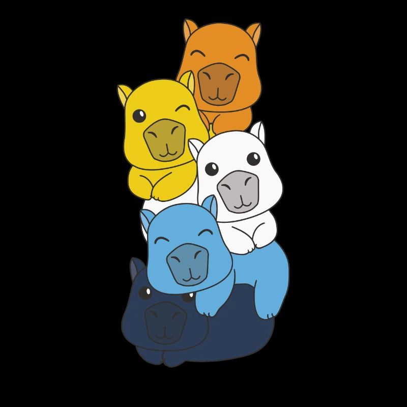 Aroace Flag Pride LGBTQ Mignon Capybara Stack