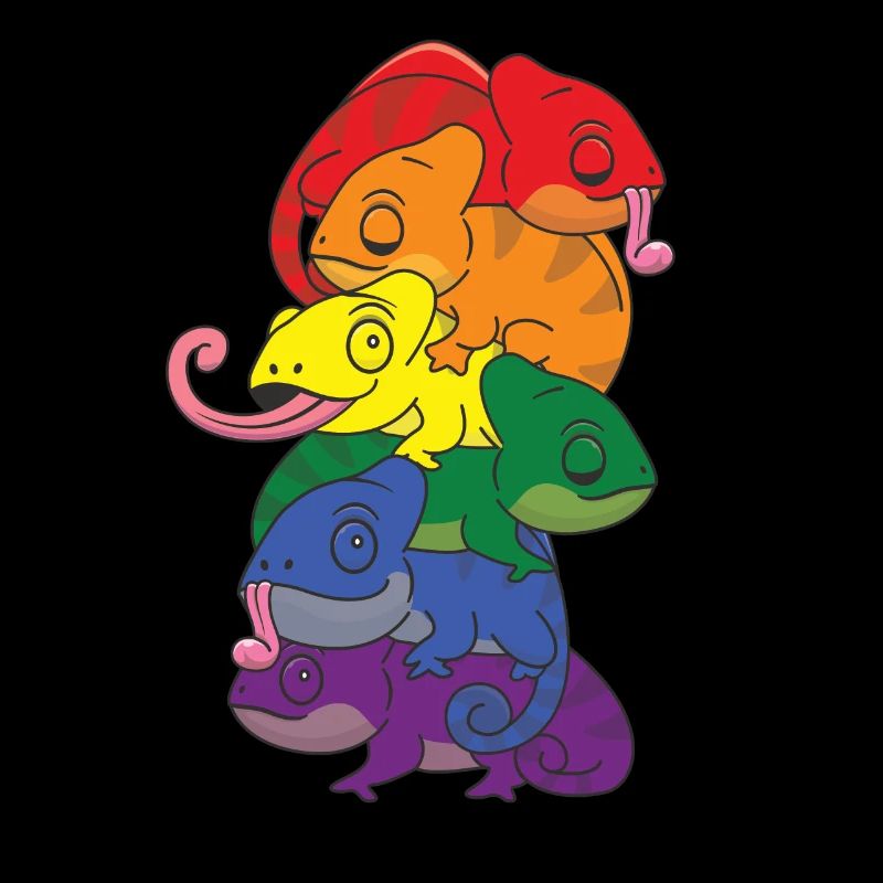 Drapeau arc-en-ciel Pride LGBTQ Mignon Caméléon Stack