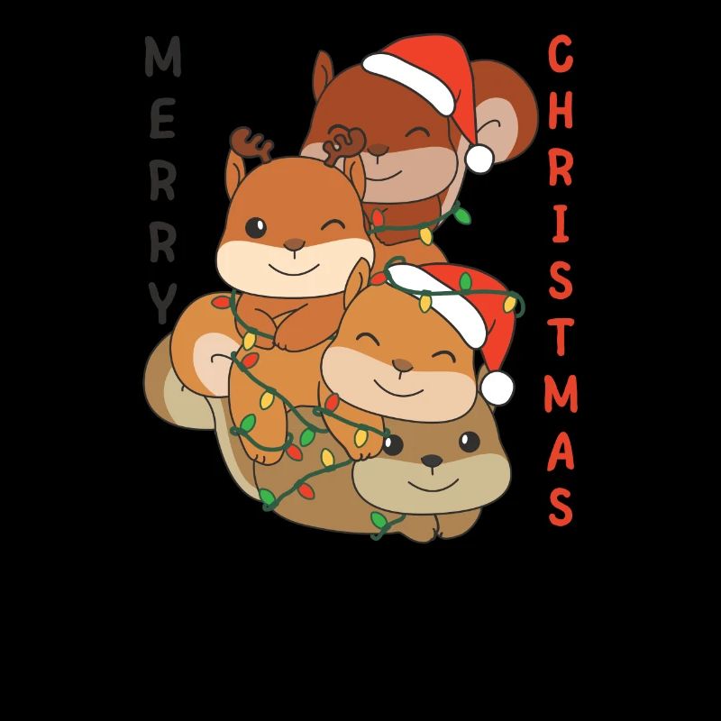 Squirrel Christmas Tree Christmas Animals