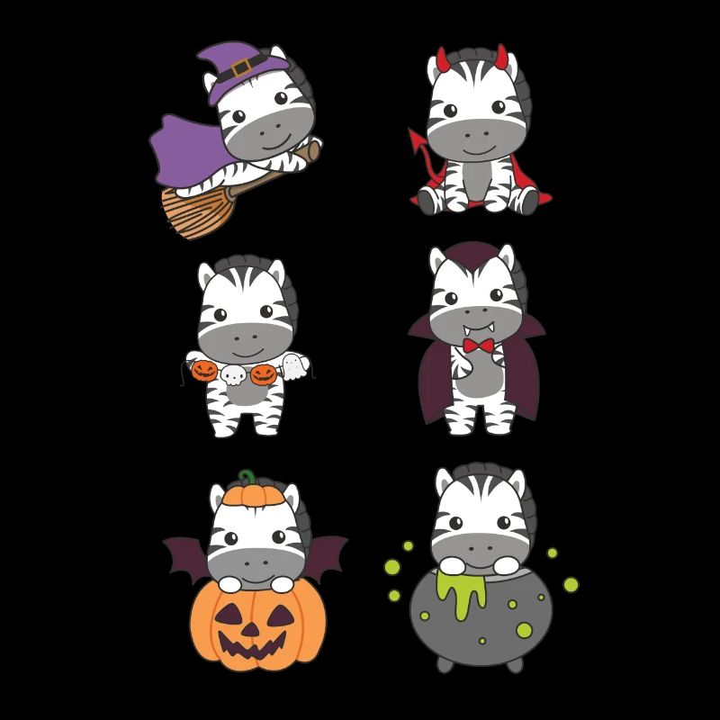 Zebra Halloween Devil Pumpkin Vampire Costume
