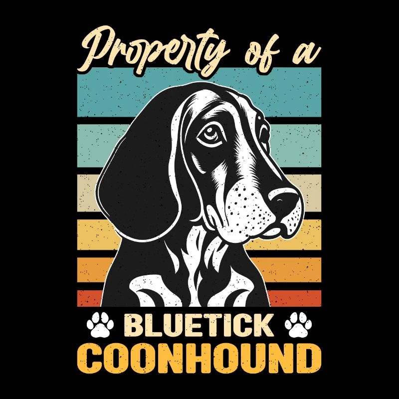 Coonhound Propriété De Bluetick Retro Dog Breed