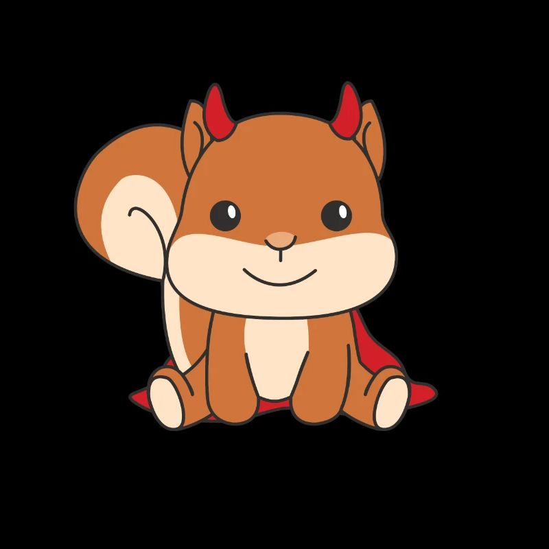 Écureuil Joyeux costume du diable d’Halloween