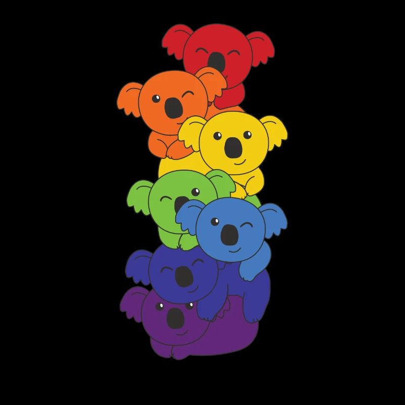 Rainbow Koala Mignon Koala coloré pour les enfants