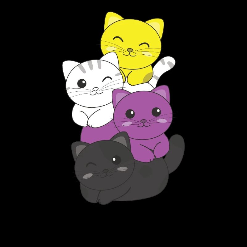 Nonbinary Flag Non Binary Pride LGBTQ süße Katze