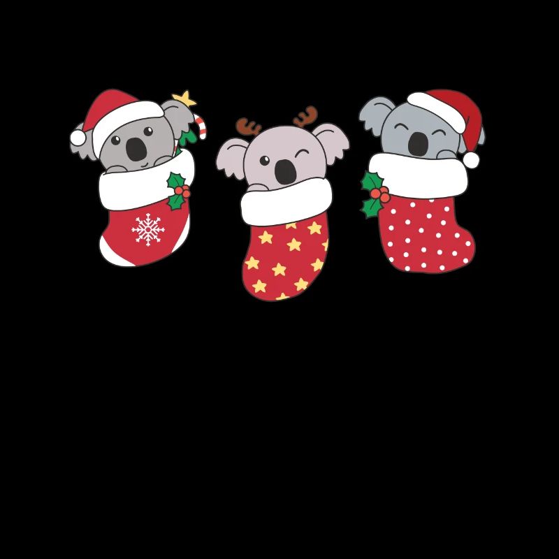 Cute Koala in Christmas Sock for Christmas Koala
