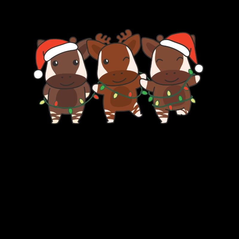 Okapi Christmas Winter Animals Okapi