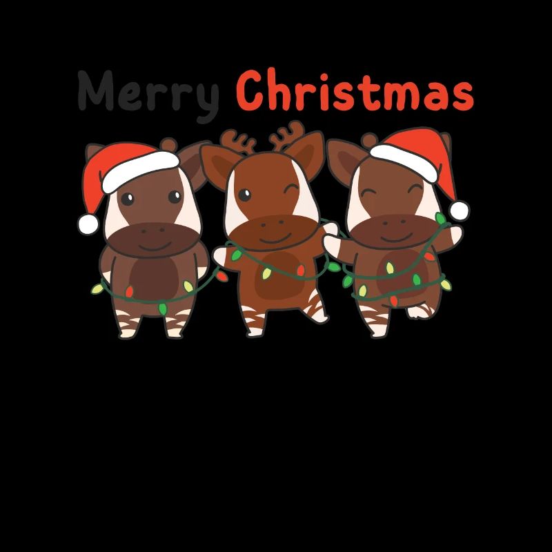 Okapi Christmas Winter Animals Okapi