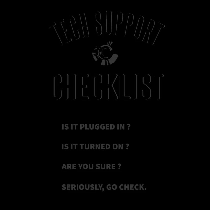 Liste de contrôle du support technique
