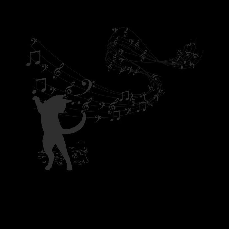Music notes cat