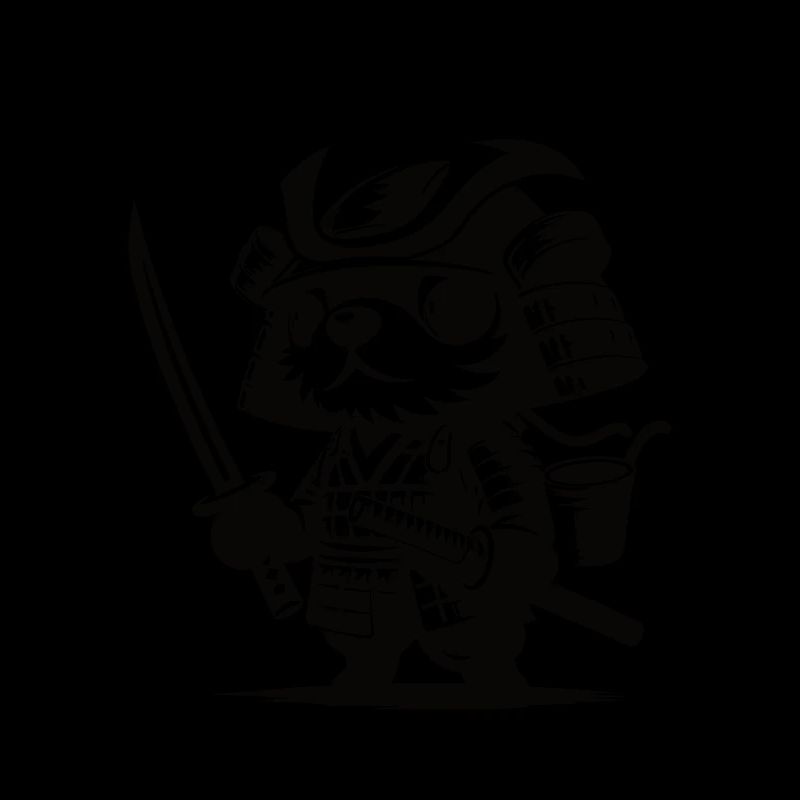 Conception mignonne de chien samouraï