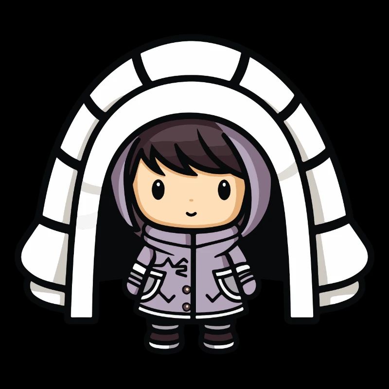 Bande dessinée d’hiver Eskimo Igloo