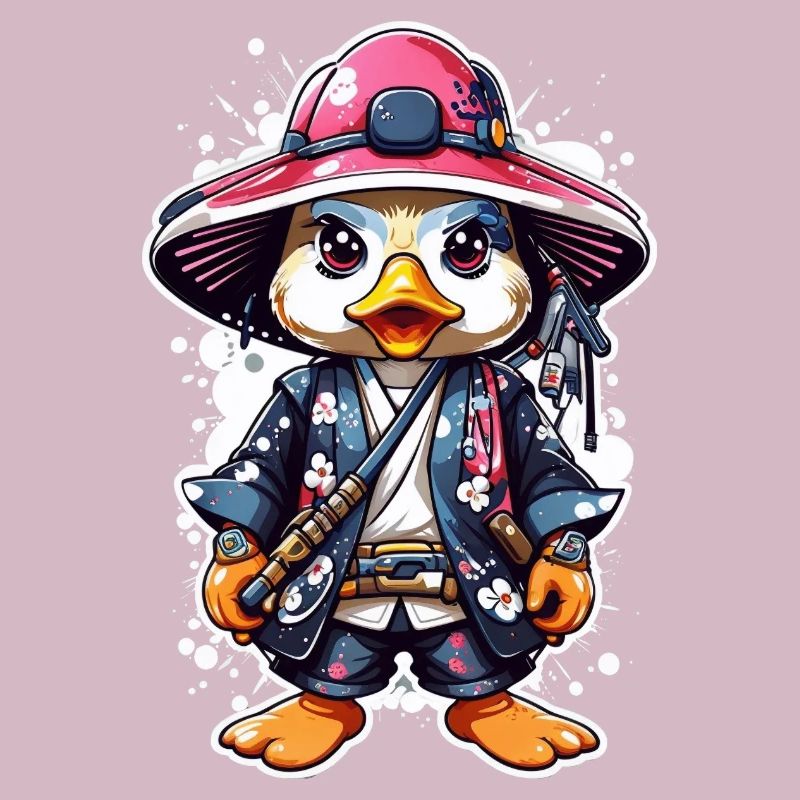 Quacksalber-tastische Samurai-Abenteuer: Niedliche Samurai-Ente