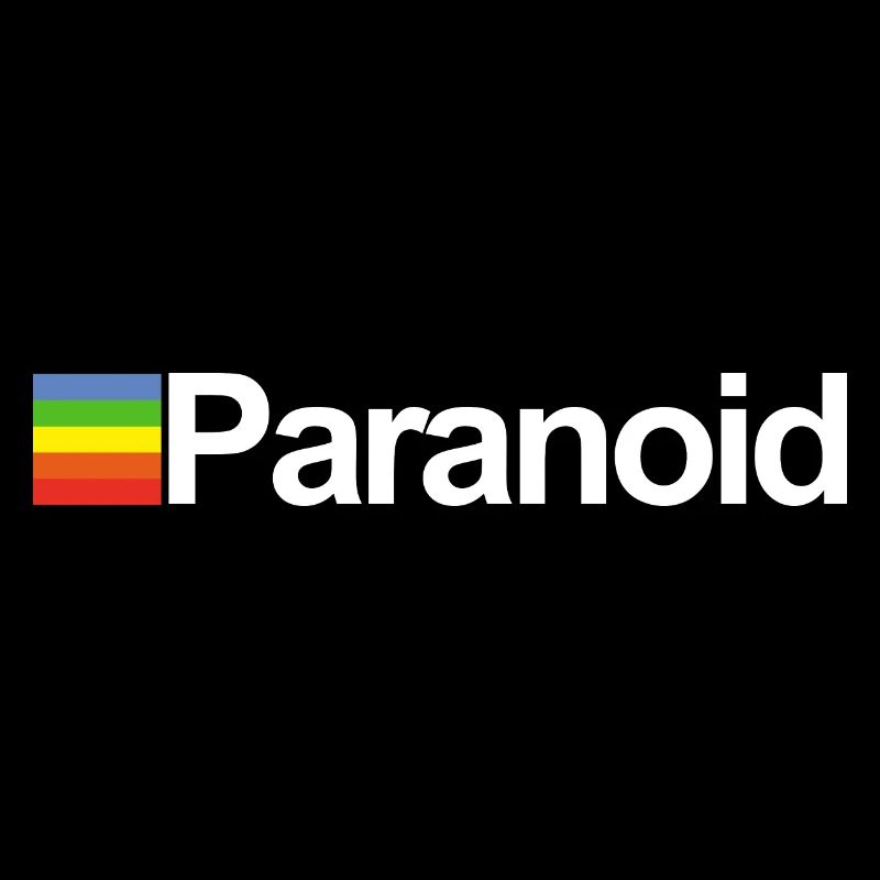 Paranoid - lustiges Retro Design - schwarzer Humor