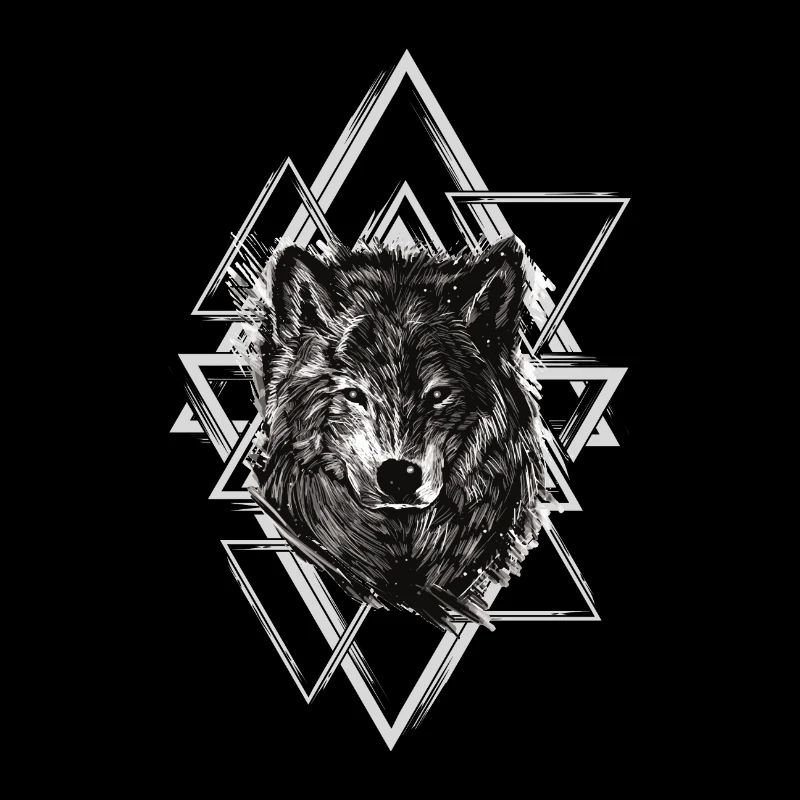 Abstract wolf, triangle