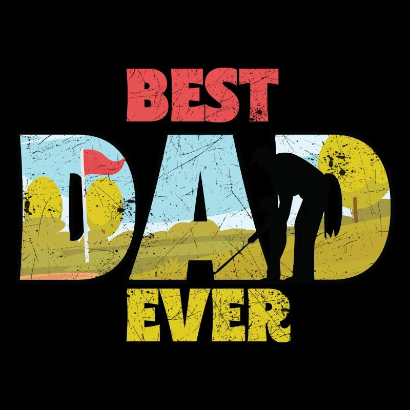 BEST PAPI PAR GOLF IRON GOLFER TEE SAYING MOTIF