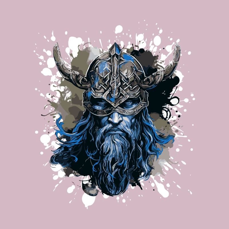 Wikinger Kopf Valhalla Krieger Bunt