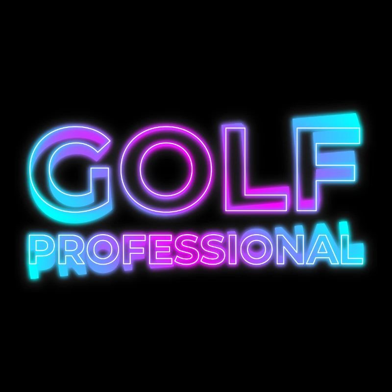 GOLF PROFESSIONAL PRO NEON RETRO 90s 80s PROETTE MOTIFS