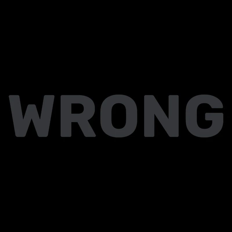 WRONG - Typograpie