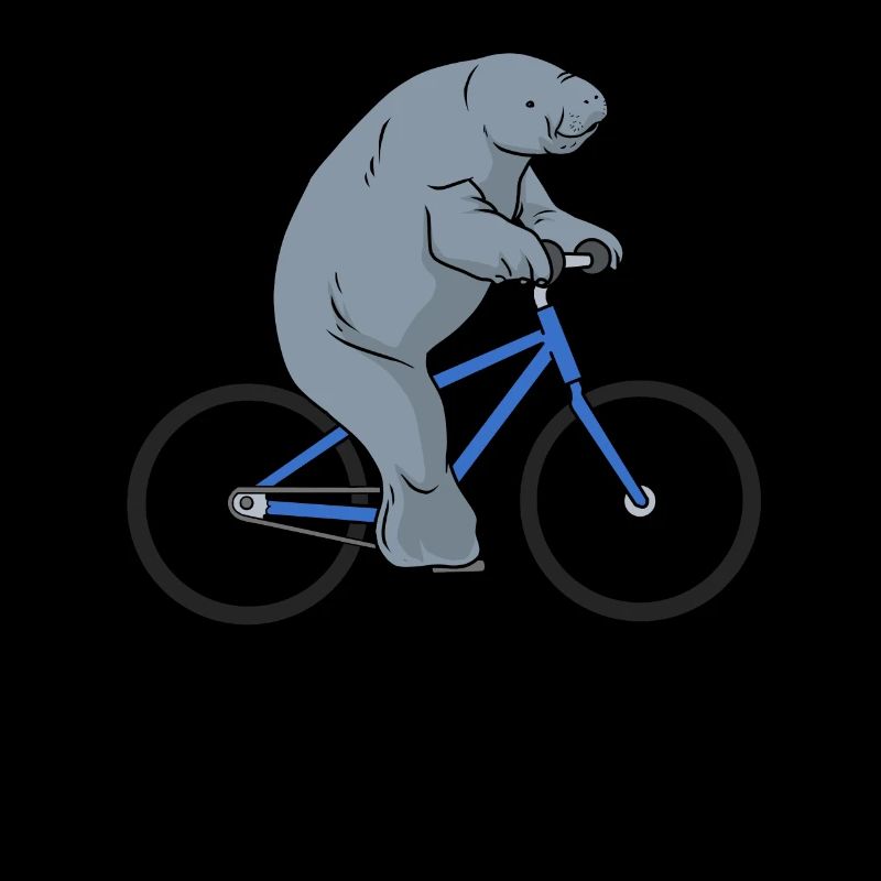 Bicycle Manatee Manatee Tshirt Roundtail Manatee