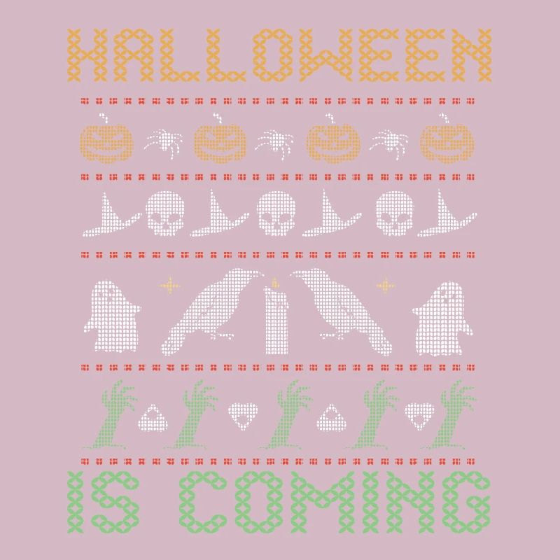 Stitch Pattern Horror Creatures Coming Halloween