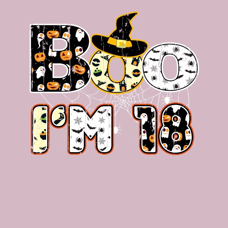 Halloween Pattern Spider Creatures Birth Age 18