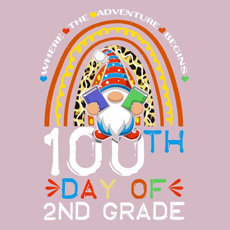 Gnome de 2e année Joyeux 100e jour 100 jours d’école