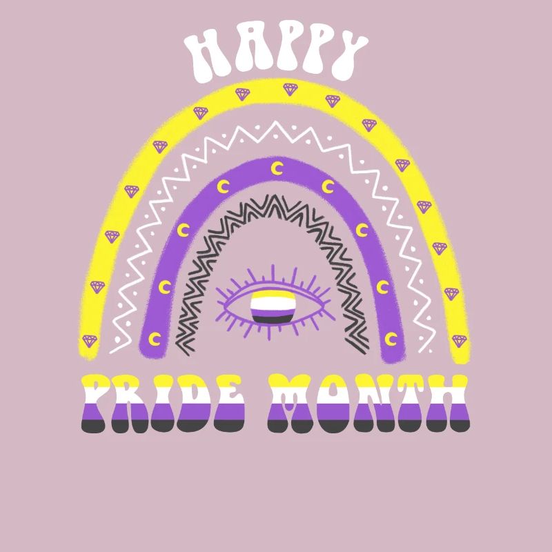 Boho Regenbogen Happy Pride Month Nonbinary