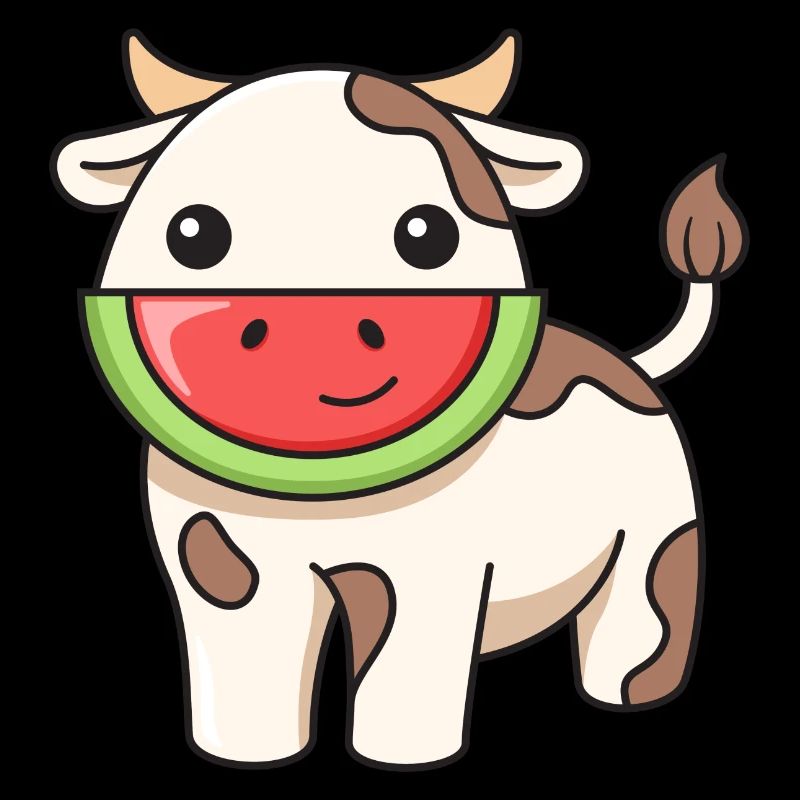 Conception de pastèque de vache pour les amoureux des vaches
