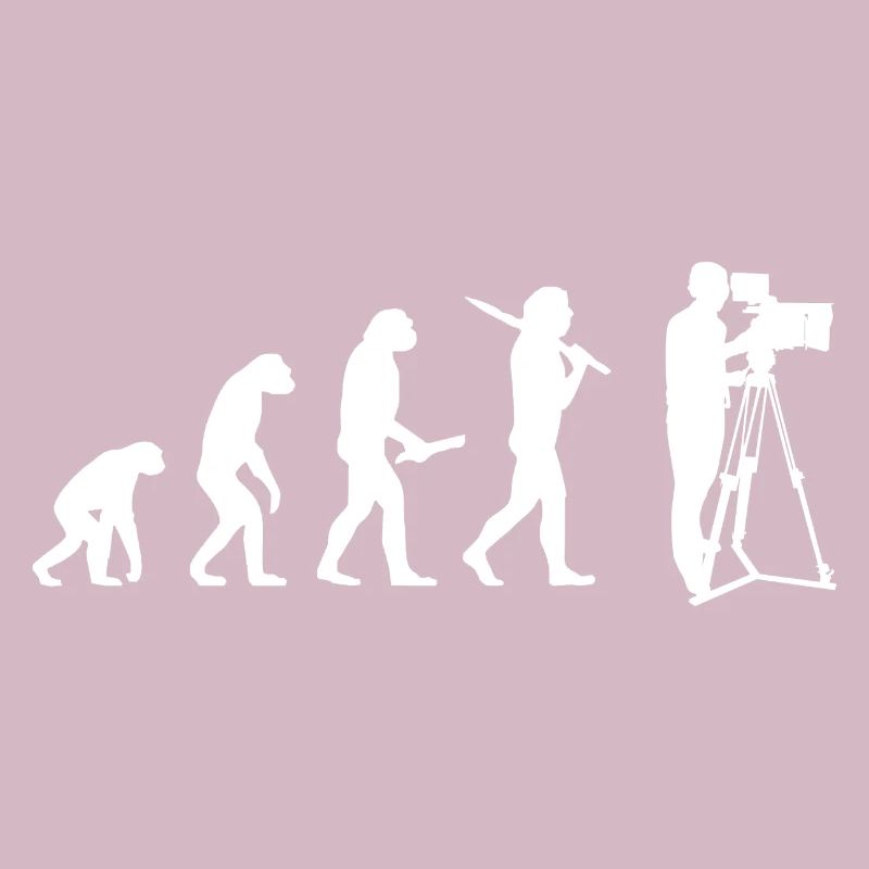 Evolution Kameramann Lustig Videodreh Geschenkidee