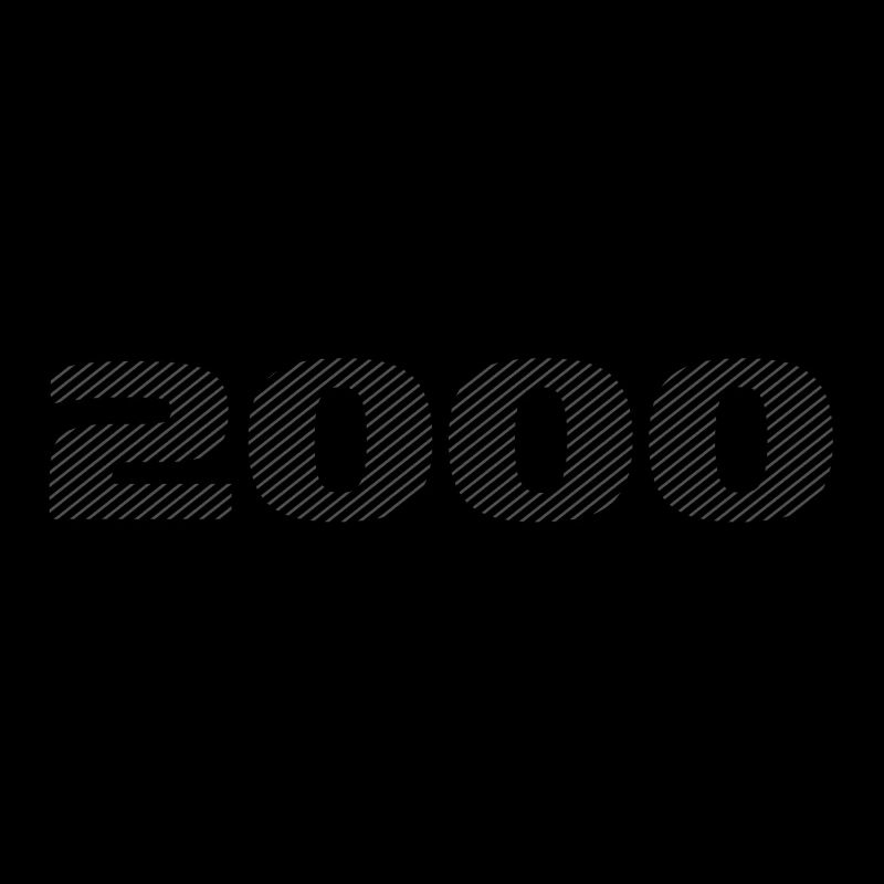 Né en 2000 Retro Stripe Design d’anniversaire moderne