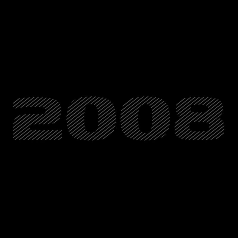 Geboren 2008 Retro Stripe Modernes Geburtstagsdesign